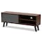 Baxton Studio Mallory Modern and Contemporary Two-Tone Walnut Brown and Grey Finished Wood TV Stand 180-11223-Zoro - alternate 1